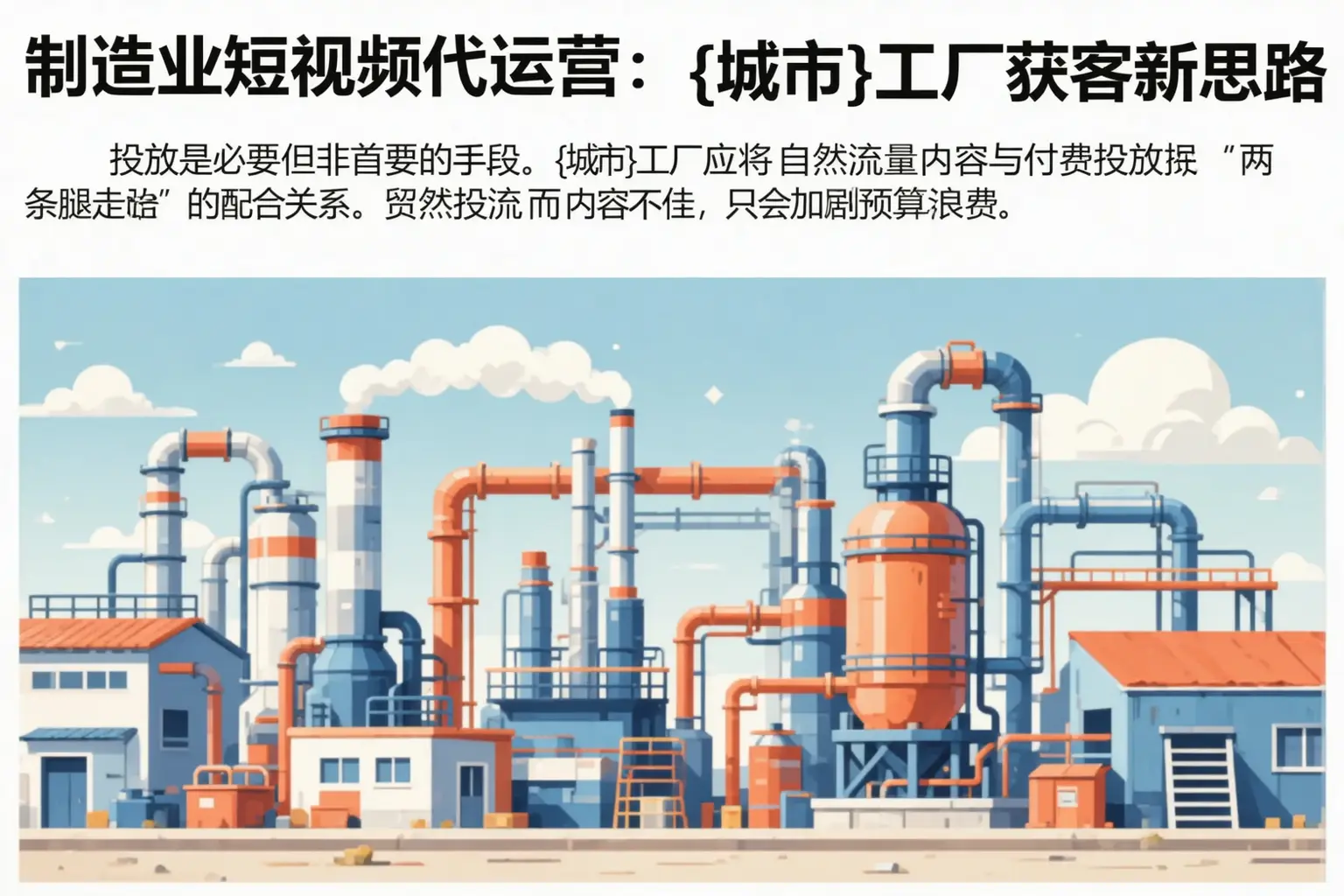 制造业短视频代运营:五通桥工厂获客新思路
